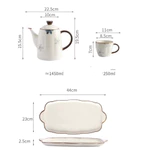 Bộ Ấm chén sứ Trà Hoa Xanh Cốt Sứ Cao cấp, Bộ ấm chén uống trà kèm khay, đĩa - Tiệm Nhà Xinh — ảnh 6