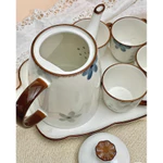 Bộ Ấm chén sứ Trà Hoa Xanh Cốt Sứ Cao cấp, Bộ ấm chén uống trà kèm khay, đĩa - Tiệm Nhà Xinh — ảnh 8