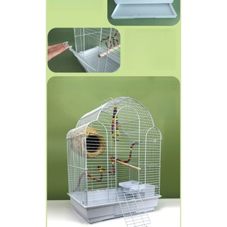 Lồng Chim Nhập Khẩu Mẫu 700 Dáng Mái Vòm Kích Thước 46x36x57cm Cho Vẹt Yến Phụng Lovebird
