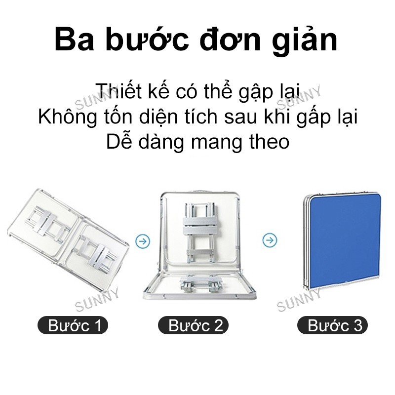 SUNNY Bàn gấp Bàn Gấp Viền Nhôm Điều Chỉnh Độ Cao Nhiều Cấp Sử Dụng Trong Nhà Ngoài Trời