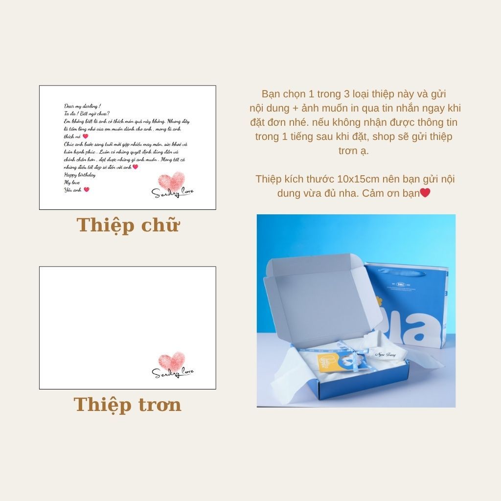 Set Hộp Quà Cho Áo Và Thiệp Thiết Kế Theo Yêu Cầu Made By lilaclothes