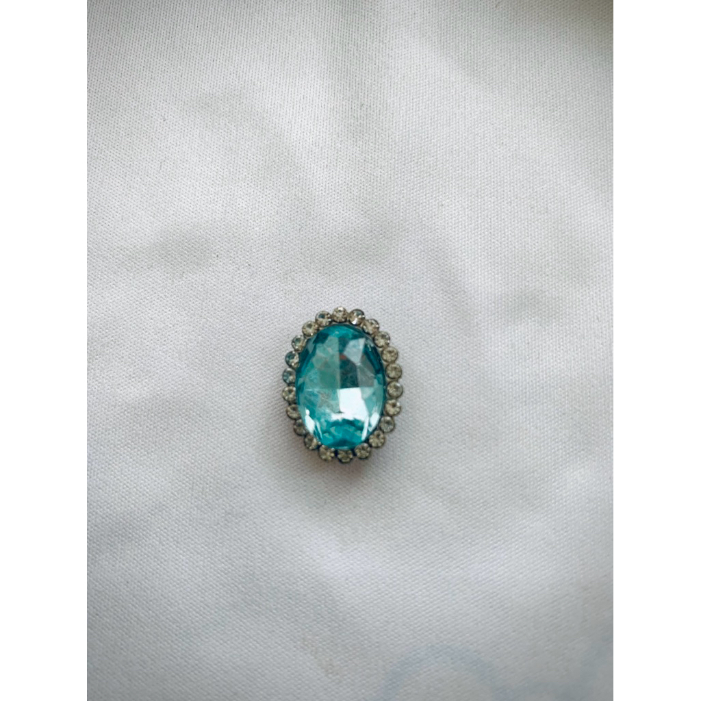 Set 10 viên đá oval viền xoàn 13x18mm