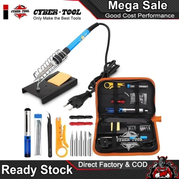 bộ 15 món Mỏ hàn thiếc điều chỉnh nhiệt độ, máy hàn chì mini, mỏ hàn 60w 220v và phụ kiện hàn, thiếc hàn