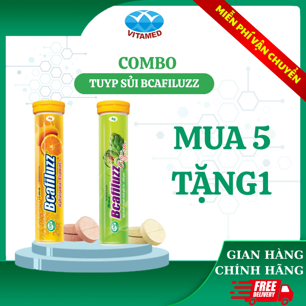 BCAFILUZZ - Tuyp Sủi Bổ Sung Vitamin Cần Thiết Cho Cơ Thể Hộp 20 Viên