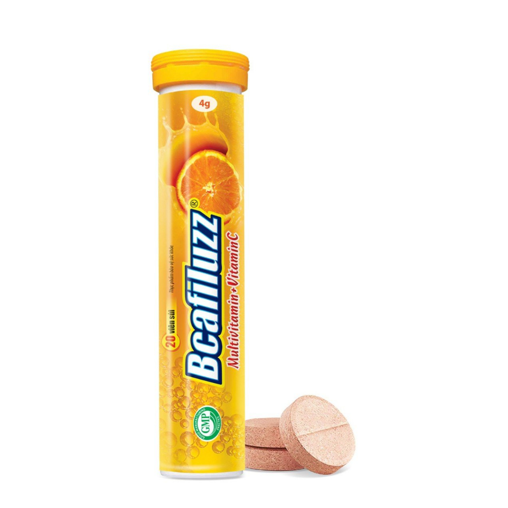 BCAFILUZZ - Tuyp Sủi Bổ Sung Vitamin Cần Thiết Cho Cơ Thể Hộp 20 Viên