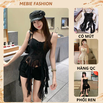 Áo tua rua Aó kiểu cho nữ Áo bra 2 dây có cúp ngực đính hoa thiết kế tua rua thời trang Áo quây Áo tank top AT27