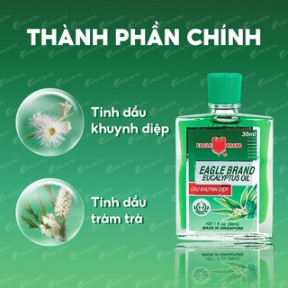 Combo dầu Eagle Brand Eucalyptus Oil Plus+ (25ml) + Eucalyptus Oil (30ml) + Eucalyptus Cajuput Oil (30ml)