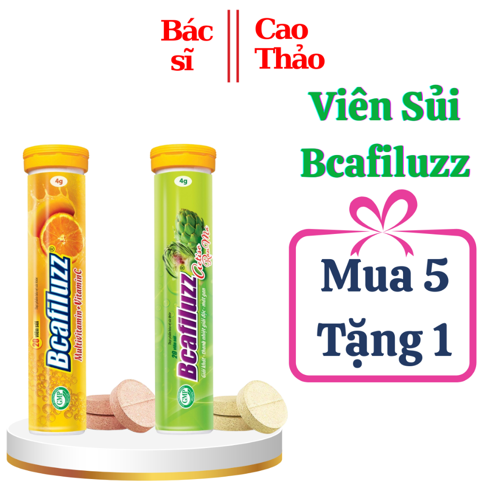 BCAFILUZZ - Tuyp Sủi Bổ Sung Vitamin Cần Thiết Cho Cơ Thể Hộp 20 Viên