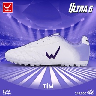 Giày Đá bóng Wika Ultra 6 Đinh TF Bám Sân, Da PU Siêu Bền, Chống nước, Đã Khâu full đế