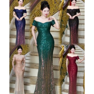 Đầm dạ hội dự tiệc thiết kế cao cấp trung niên bigsize dự tiệc[đầm váy nữ thiết kế] màu đen,màu xanh lá,xanh đen,đỏ M075
