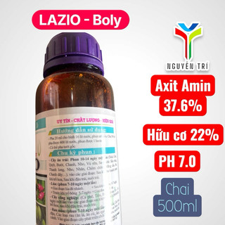 Phân Bón Lá Hữu Cơ Sinh Học Boly Lazio 500ml Nhập Khẩu Ý - Đâm Chồi, Mập Đọt, Xanh Lá, Lớn Trái