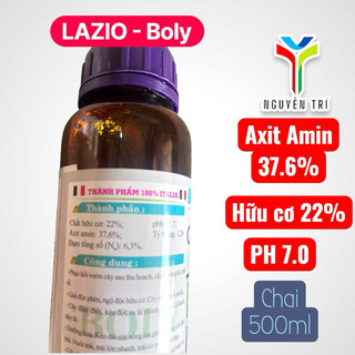 Phân Bón Lá Hữu Cơ Sinh Học Boly Lazio 500ml Nhập Khẩu Ý - Đâm Chồi, Mập Đọt, Xanh Lá, Lớn Trái