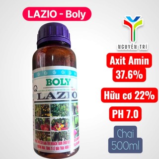 Phân Bón Lá Hữu Cơ Sinh Học Boly Lazio 500ml Nhập Khẩu Ý - Đâm Chồi, Mập Đọt, Xanh Lá, Lớn Trái