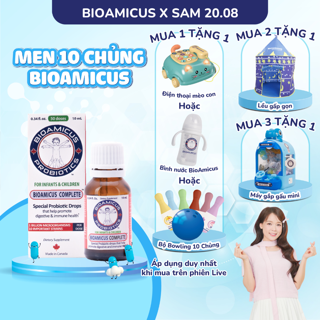 [SAM 20.08] Men 10 Chủng BioAmicus Complete lợi khuẩn hỗ trợ cải thiện ...