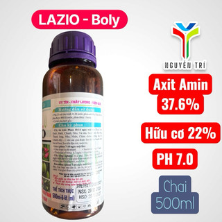 Phân Bón Lá Hữu Cơ Sinh Học Boly Lazio 500ml Nhập Khẩu Ý - Đâm Chồi, Mập Đọt, Xanh Lá, Lớn Trái