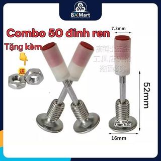 ( Combo 50 ) Đinh Vít Ren M8 ( bao gồmđai ốc )- dùng cho các loại máy bắt đinh