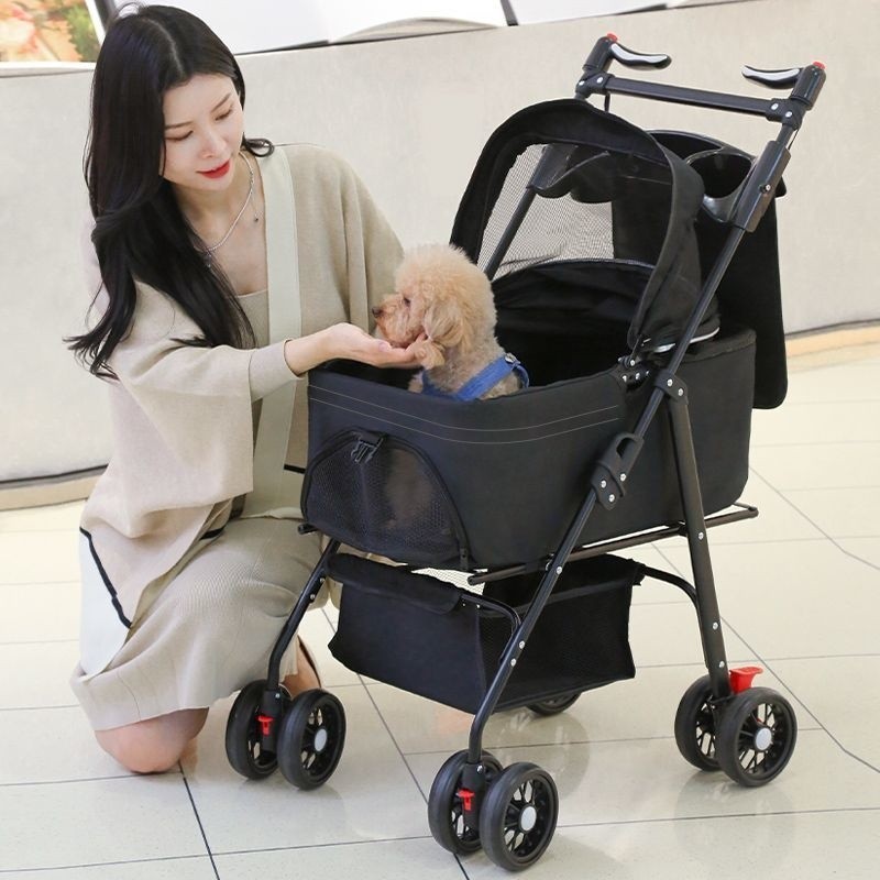 Xe đẩy thú cưng cỡ lớn, có thể tháo rời, tải trọng 25 kg, phù hợp cho chó và mèo cỡ nhỏ và vừa
