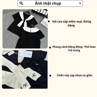 Set đồ nữ áo cổ thủy thủ phối khăn thêu nơ mix chân váy cạp chun xếp ly HCOM2624,đồ bộ nữ cá tính năng động YuuMi Style