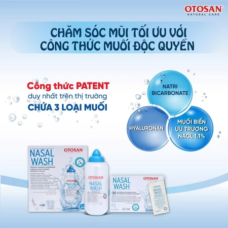 Muối Rửa Mũi Viêm Xoang Otosan Giảm Viêm Mũi, Nghẹt Mũi Dùng Cho Người Lớn & Trẻ Trên 6 Tuổi 30 gói