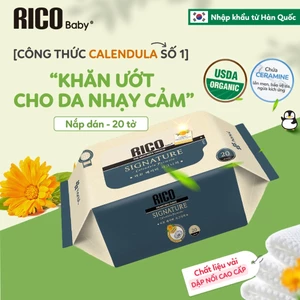 Khăn Ướt Rico Baby 20 Tờ - An Toàn Cho Bé