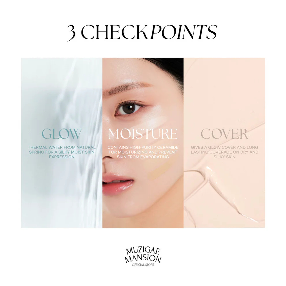 Phấn Nước Che Khuyết Điểm Muzigae Mansion Sleek Water Cushion 15g