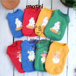 Áo Minisize cổ tay thun in hình Thỏ Vịt