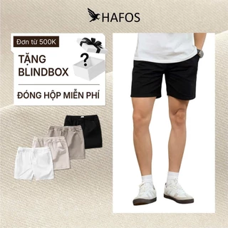 Quần Short Nam HAFOS SoftShort vải Kaki mềm mịn, quần kaki nam short lưng thun co giãn, quần đùi kaki nam ngắn
