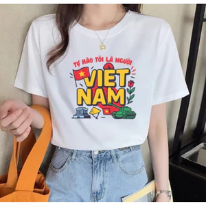 Áo Thun Tôi Yêu Việt Nam Dịp Lễ 2/9 Unisex Nam Nữ Form Rộng Chất Vải Dày Dặn