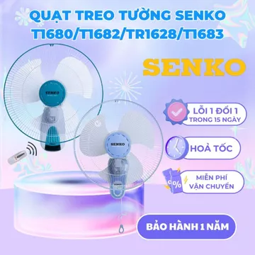 Quạt treo tường SENKO TR1628/TR1683 có Remote - T1680/T1682 1 dây KHÔNG remote - Giao màu ngẫu nhiên, Hàng chính hãng