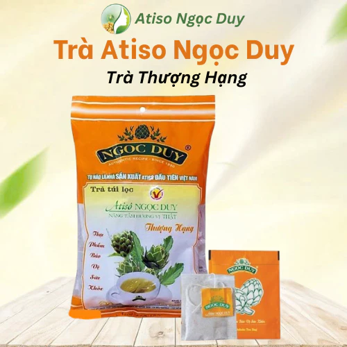 Combo Trà Atiso Ngọc Duy, trà túi lọc, gói cam, gói xanh, gói đỏ, giải nhiệt, mát gan