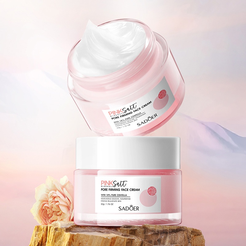Kem Dưỡng Ẩm Cho Lỗ Chân Lông Với Muối Hồng Himalaya 50g | Cấp Nước, Dưỡng Da Mịn Màng, Săn Chắc | Chất Kem Mịn Nhẹ