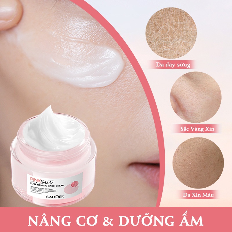 Kem Dưỡng Ẩm Cho Lỗ Chân Lông Với Muối Hồng Himalaya 50g | Cấp Nước, Dưỡng Da Mịn Màng, Săn Chắc | Chất Kem Mịn Nhẹ
