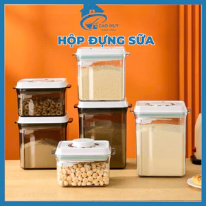 Hộp Đựng Sữa Nhấn Nút, Hộp Bảo Quản Thực Phẩm Khô Chống Ẩm Kín Khí Chống Ẩm Cao Cấp