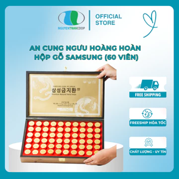 An Cung Ngưu Hoàng Hoàn Hộp Gỗ Samsung (60 viên) | Thảo Dược Nguyễn Trần