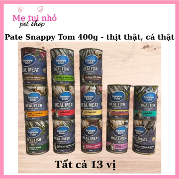 [PATE MÈO] THỨC ĂN ƯỚT PATE MÈO PATE SNAPPY TOM THỊT CÁ LON 400G