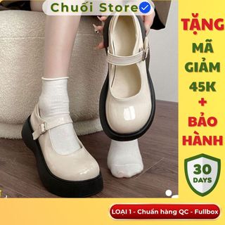 Giày lolita nữ da PU tổng hợp dệt vải đế cao su nữ tính dịu dàng thanh lịch nhẹ nhàng