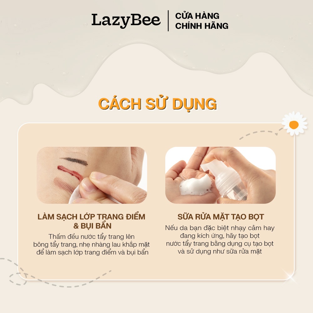 Sản Phẩm [jumbo Size] Nước Tẩy Trang Gạo Lazybee 500ml Dịu Nhẹ - [Jumbo Size] Nước Tẩy Trang Gạo LazyBee 500ml Dịu Nhẹ