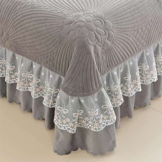 Bộ Ga Gối Nỉ Nhung Phủ Bèo Nhập Khẩu, Set 3 Món Ga Gối Trần Bông Phủ Chun Cài 4 Góc - BMbedding