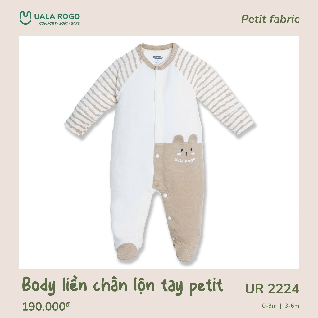 (5,5-12kg) Bộ BodySuit Cho Bé Sơ Sinh Thoáng Mát UalaRogo UR3638 UR2204 UR2205 UR2200 UR2224 UR3719 UR2361