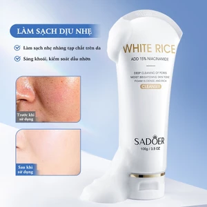 Sữa Rửa Mặt Tinh Chất Gạo & 15% Niacinamide 100ml - Làm Sạch Sâu, Kiềm Dầu Dịu Nhẹ - Cho Da Dầu Mụn & Mọi Loại Da