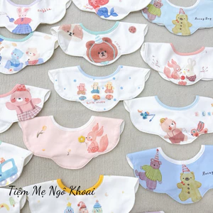 Yếm cổ hoa chất liệu cotton mềm mại hoạ tiết xinh xắn đáng yêu cho bé