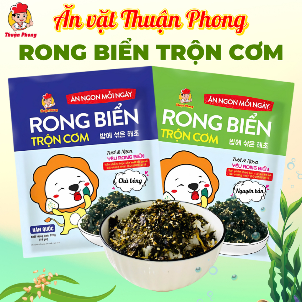 Rong Biển Trộn Cơm Việt Nam gói lớn 128g (Bao gồm 10 gói nhỏ) | Shopee ...