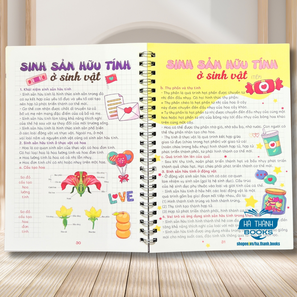 Sổ tay take note Khoa học tự nhiên lớp 7 – Tóm tắt kiến thức đầy đủ, gáy xoắn lò xo, in màu đẹp
