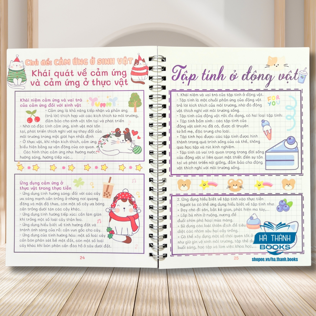 Sổ tay take note Khoa học tự nhiên lớp 7 – Tóm tắt kiến thức đầy đủ, gáy xoắn lò xo, in màu đẹp