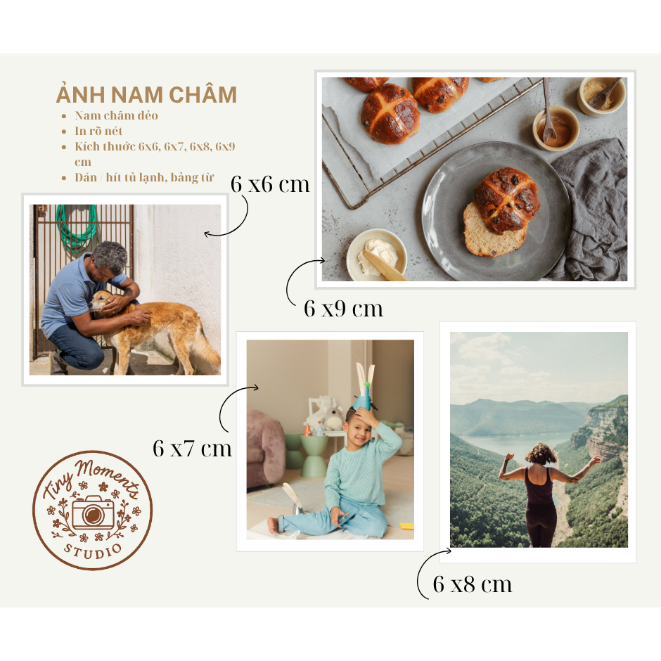 [ƯU ĐÃI đơn từ 5 - 15 ảnh TẶNG 1 ảnh- trên 20 ảnh tặng 2 ảnh ] IN ẢNH NAM CHÂM DẺO theo yêu cầu