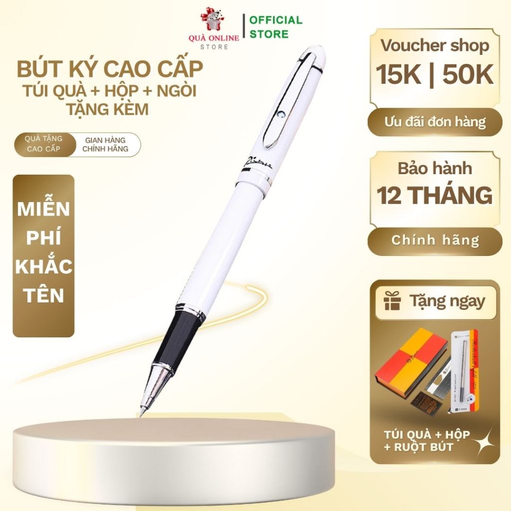 BÚT KÝ PICASSO CAO CẤP - MỐI TÌNH ĐẦU MÀU TRẮNG[RẺ VÔ ĐỊCH] PHONG CÁCH THIẾT KẾ SANG TRỌNG
