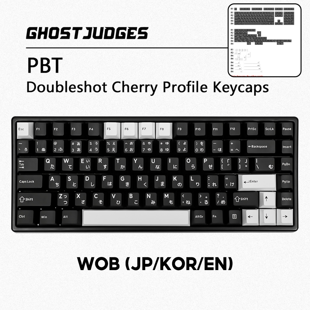 Keycap Ghost Judges - GJ WoB nhựa PBT Doubleshot dành cho bàn phím cơ ...