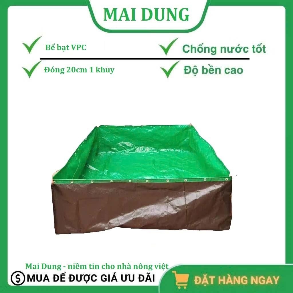 Bể bạt nuôi ốc ếch và cá lươn loại HDPE và VPC xanh bộ đội