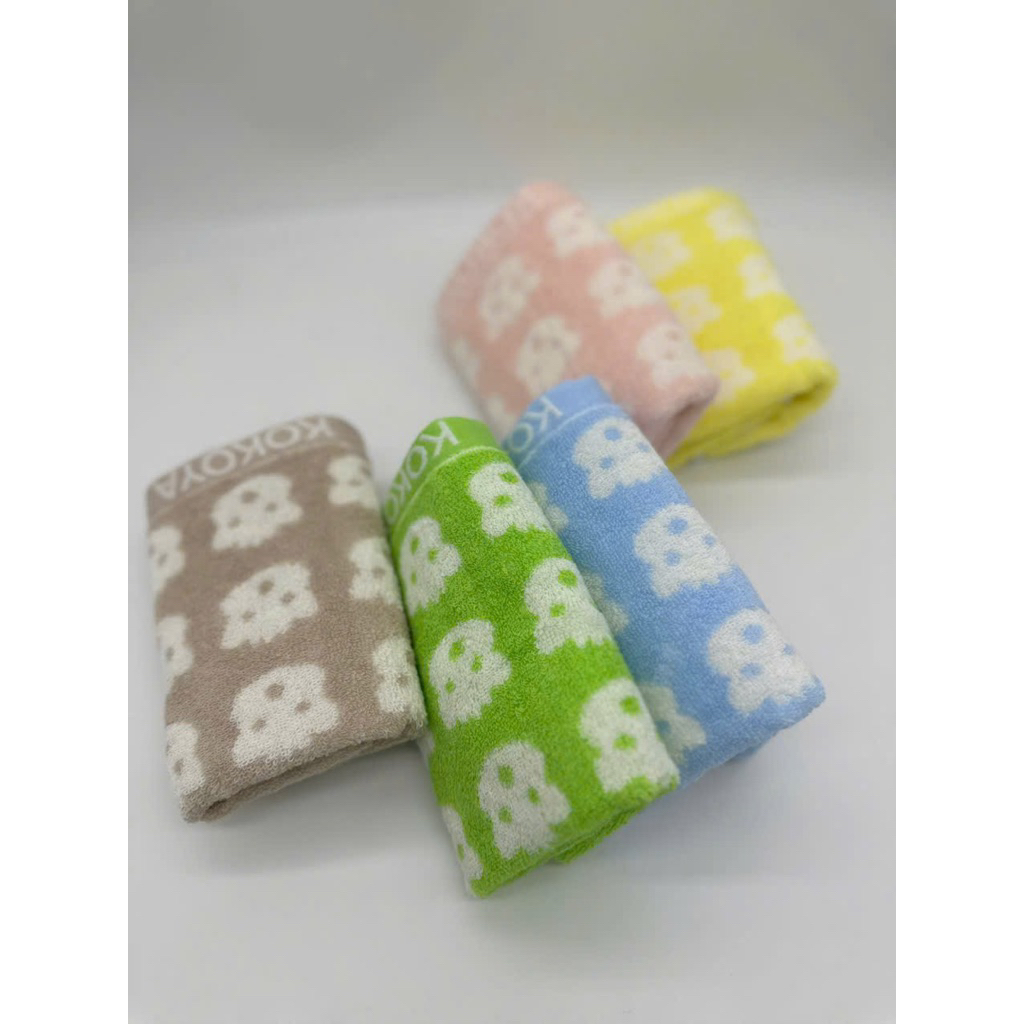 Khăn mặt TC 30x50cm dệt  hình gấu 100% Cotton mềm mịn , thấm hút nước, không phai màu , không xù