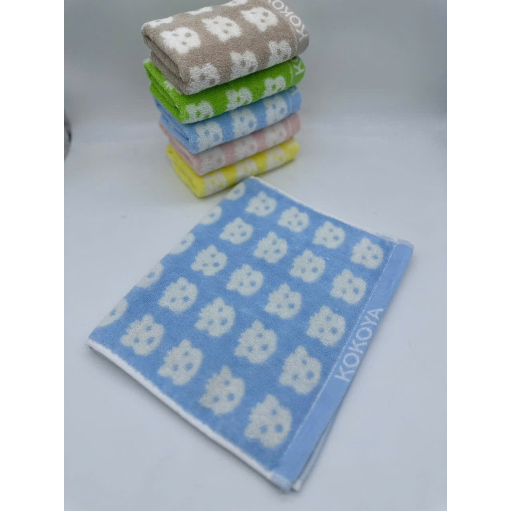 Khăn mặt TC 30x50cm dệt  hình gấu 100% Cotton mềm mịn , thấm hút nước, không phai màu , không xù